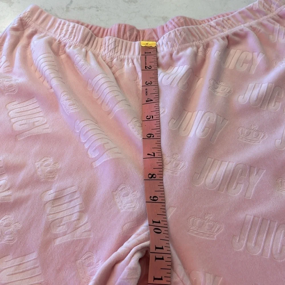 Juicy Couture Pink Polyester Button Down Blend Pajama Set Women’s Large